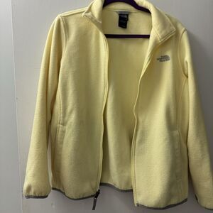 THE NORTH FACE USED GIRLS XL(18) YELLOW FLEECE JACKET/LAYER Girls